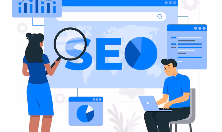 SEO Analytics concept illustration