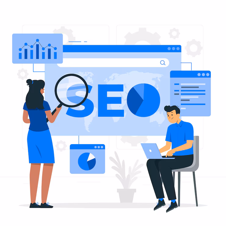SEO Analytics concept illustration